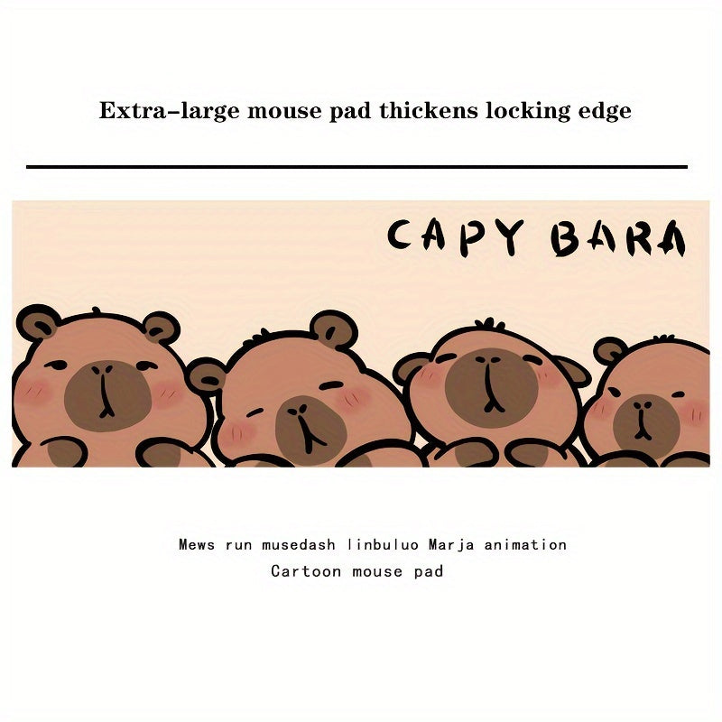 80x30cm Capybara Mouse Pad - Oversized Desk Pad