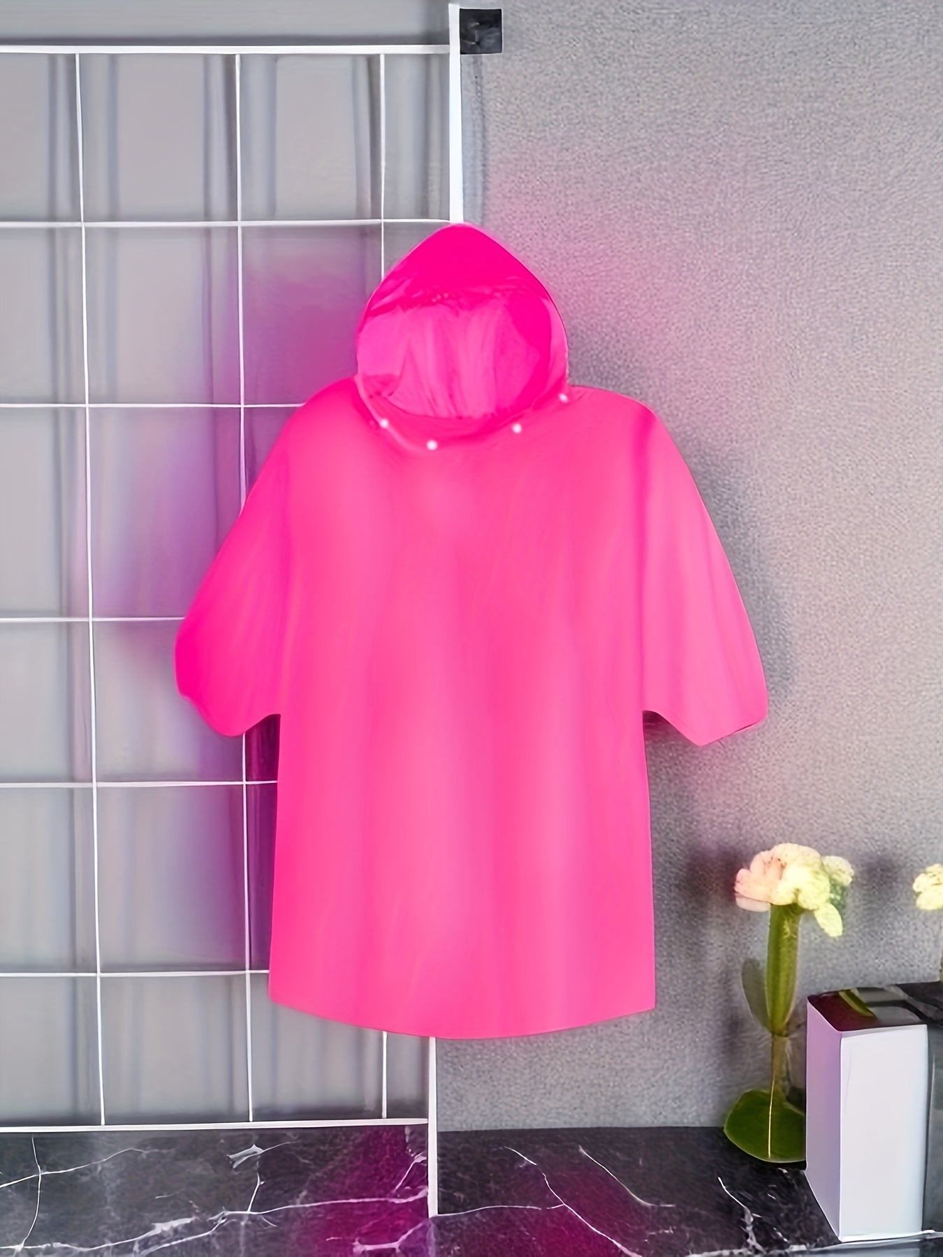 7pcs Transparent Lightweight Disposable Raincoat Set for Outdoor Hiking
