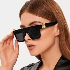 Retro Square Oversize Sunglasses UV Protection