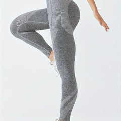 High Stretch Yoga Leggings Wide Waistband Sports Workout Tight Pants