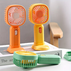 Mini Handheld Fan USB Rechargeable Mobile Phone Holder Desktop Fan