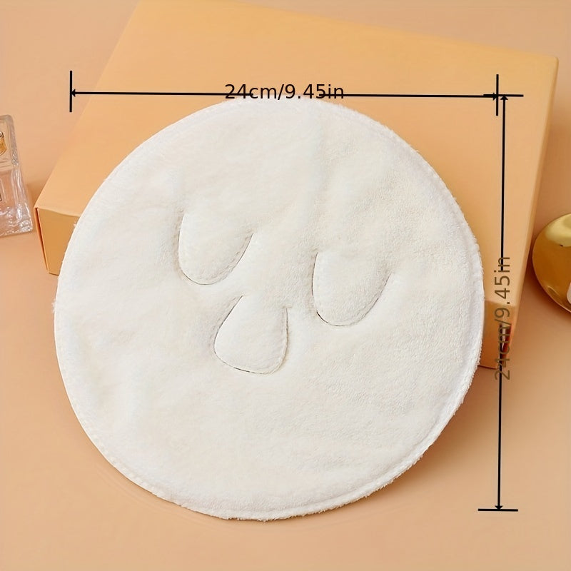 Hot Compress Face Towel Masks Reusable Facial Steamer Towel with 3 Holes