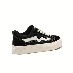 Women's Flat Sneakers Low Top Lace Up Shoes Casual Outdoor Canvas Shoes