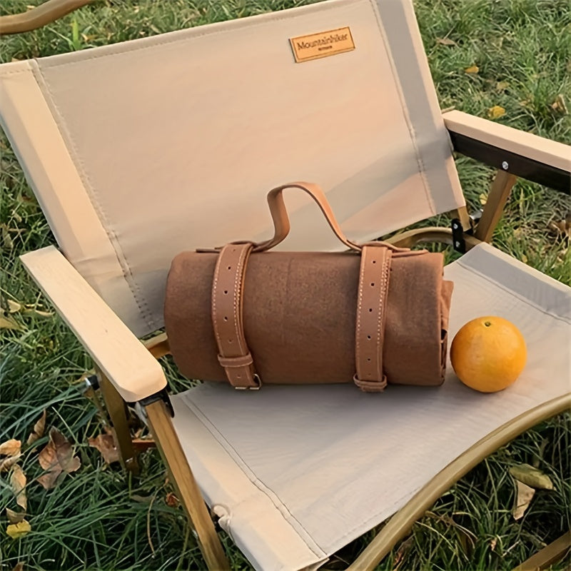 1pc 150 Picnic Mat With Strap Outdoor Camping Tablecloth