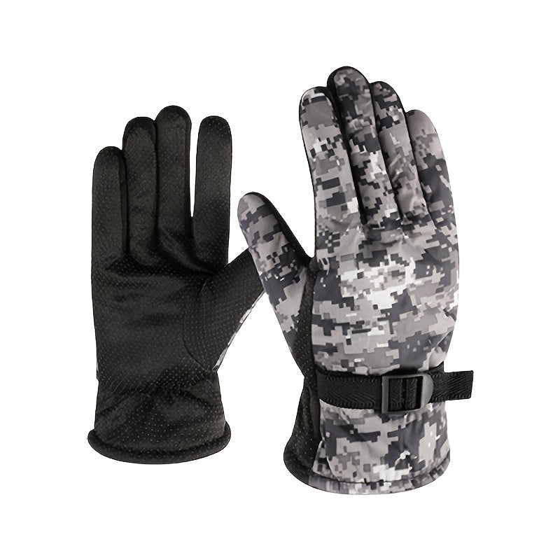 NAIYONG Camo Ski Gloves Windproof and Stylish for Autumn Winter
