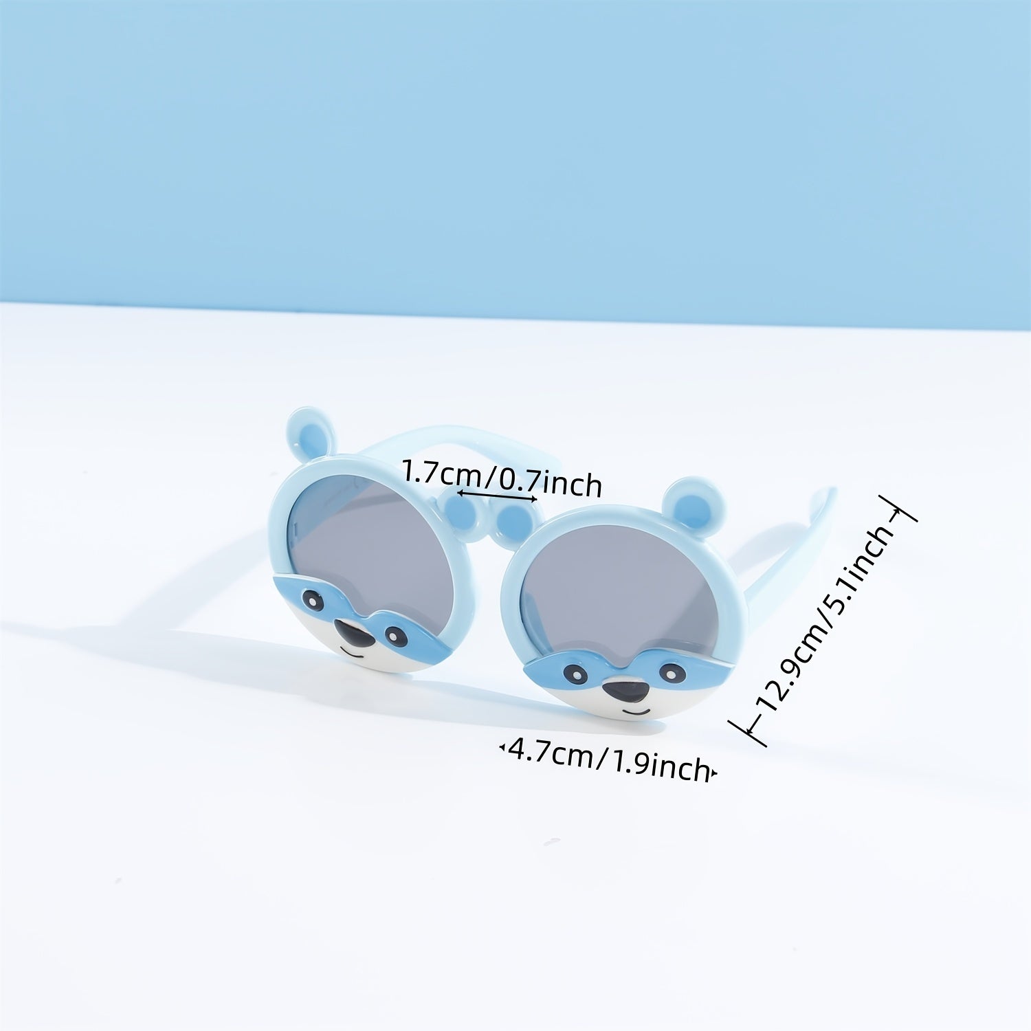 Girls Cartoon Bear Frame Polarized Sunglasses UV Protection Decorative