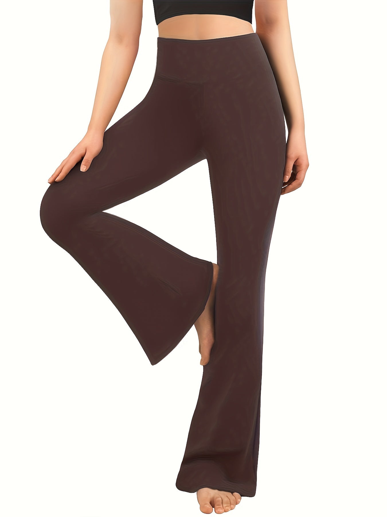 High Waisted Bootcut Leggings Women Flared Workout Casual Yoga Pants