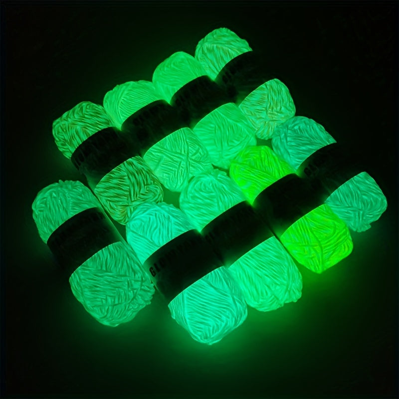 9pcs Glow In The Dark Yarn Luminous Cotton Perfect For DIY Knitting