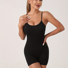Women Yoga Rompers Workout Solid Sleeveless Sport Jumpsuit