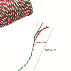 1pc Christmas Cotton Twine String Rope Cord For Gift Wrapping