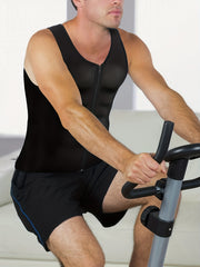 Men's Neoprene Sauna Suit Waist Trainer Vest Body Shaper Tank Top