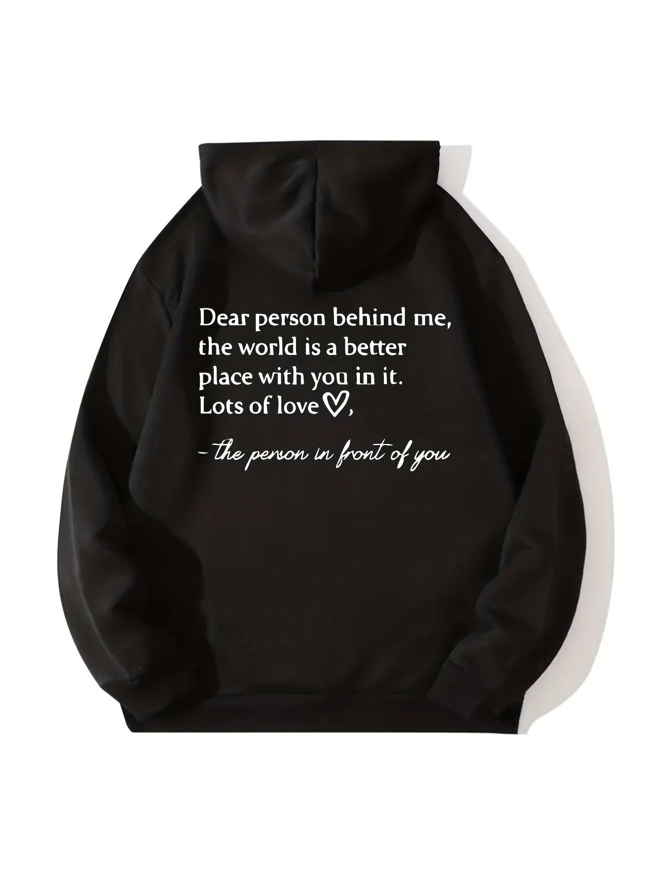 Letter Graphic Hoodie Long Sleeve Pullover Tee Shirt