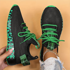 Women's Lightweight Lace Up Running Shoes Low Top Casual Sports Shoes