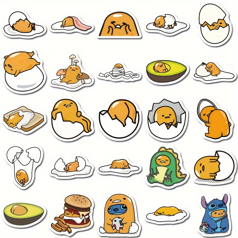 100pcs Lazy Eggs Cartoon Stickers for DIY Mobile Phone Case Pad Water Cup
