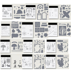 Christmas Tree Animals Clear Stamp & Die Set for Card Making DIY Scrapbooking