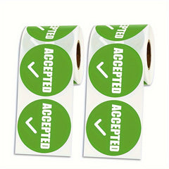 500pcs Acceptance Stickers for Inventory Control
