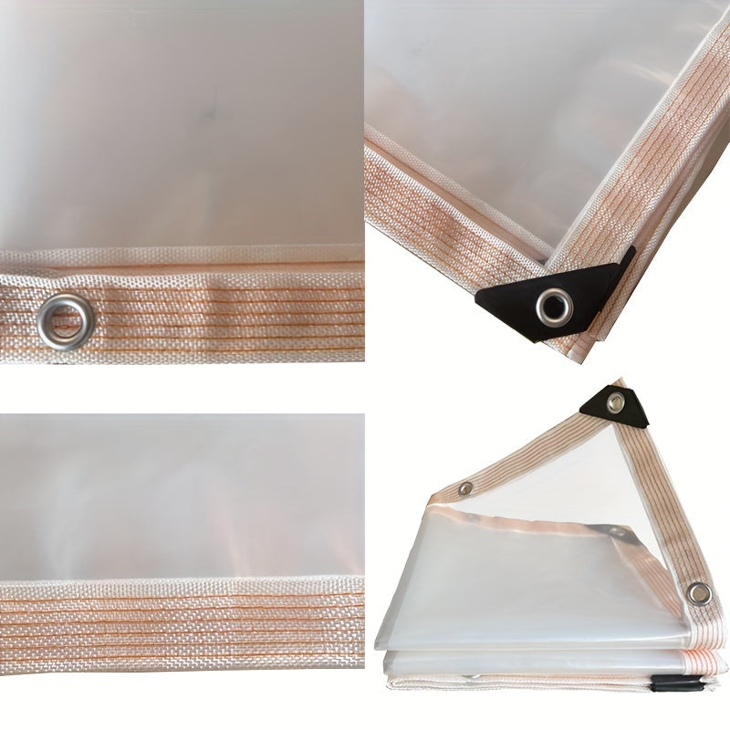 Clear Waterproof Tarp Balcony Porch Garden Rainproof Poly Tarpaulin Shed Cloth