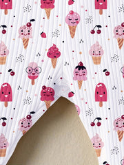 Pastry Graphic Baby Girls Leggings Casual Pants