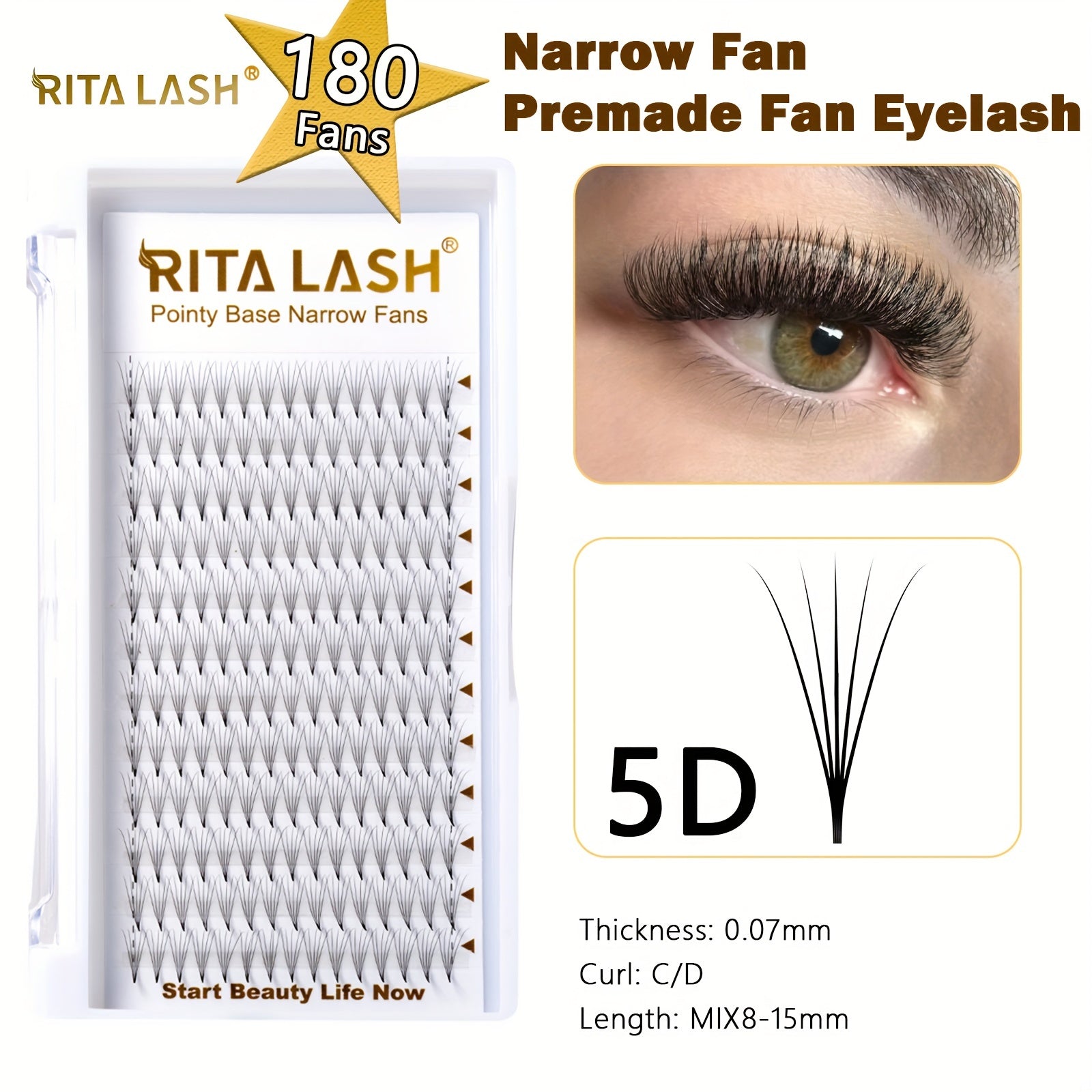 5D Premade Fans Lashes Volume Ultra Dark Eyelashes Extension