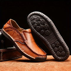Men's Comfy Stitch Loafer Shoes Soft Sole Anti-skid Flat Shoes
