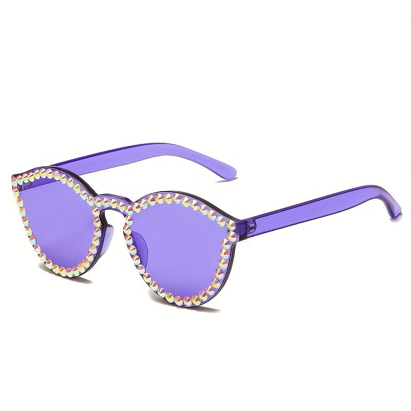 Y2K Candy Cat Eye Sunglasses Rhinestone Glasses UV400