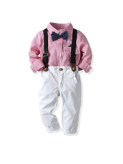 Boys Formal Outfit Long Sleeves Shirt Set
