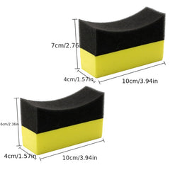Car Wheel Sponge Tire Washing Cleaner Polishing Brushes Tire Tools 10pcs