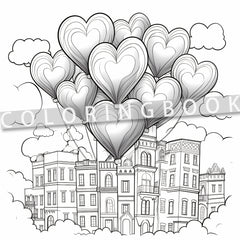 Love Palette Adult Coloring Book 24 Pages Single Sided Bear Floral Heart Designs