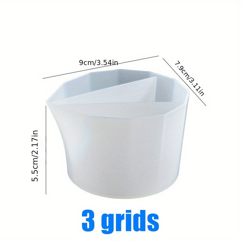 8 Silicone Split Cups Reusable Resin Mixing Cups Dividers Paint Pouring Supplies