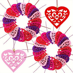 20pcs Christmas Heart Hanging Decoration for Door and Mall Shop