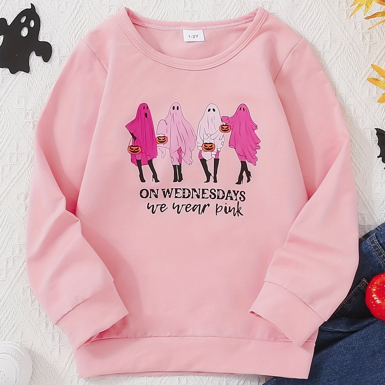 Halloween Baby Girls Sweatshirt Tops Cartoon Print Pullover