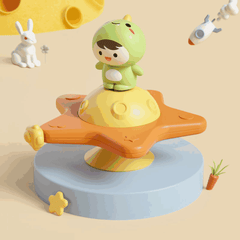 Rocket Suction Cup Spinning Top Baby Toy