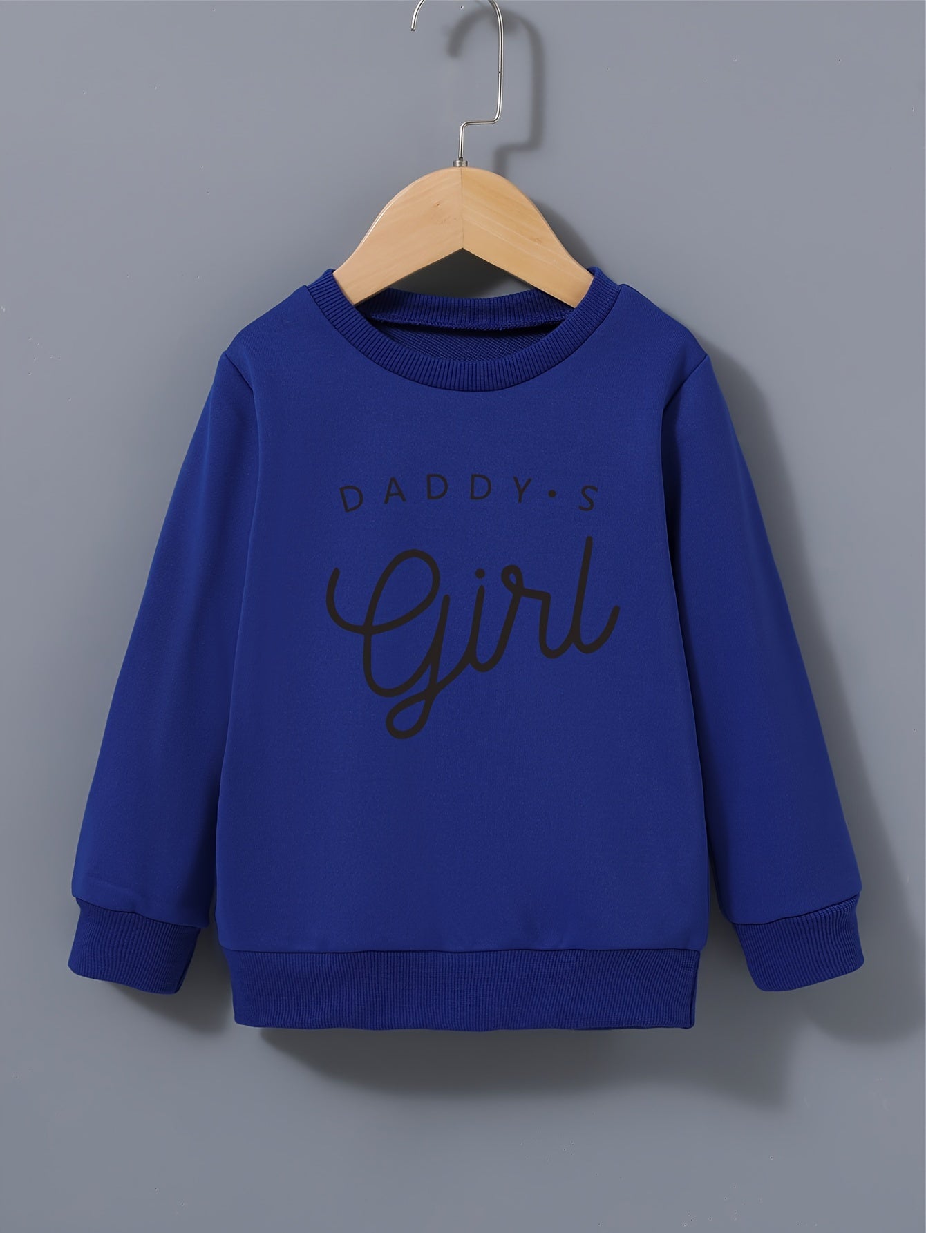 Girls' 'Daddy's Girl' Graphic Sweatshirt Round Neck Pullover