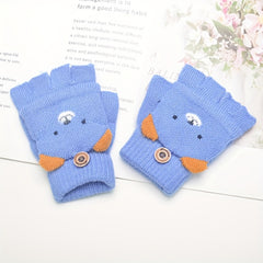 Kids' Cartoon Bear Cashmere Gloves for 3-6 Years