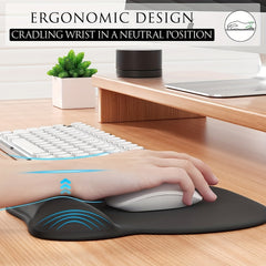 Ergonomic Gel Wrist Support Mouse Pad Non Slip Base