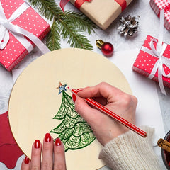 5pcs Wooden Circles Round Wood Slices for DIY Crafts