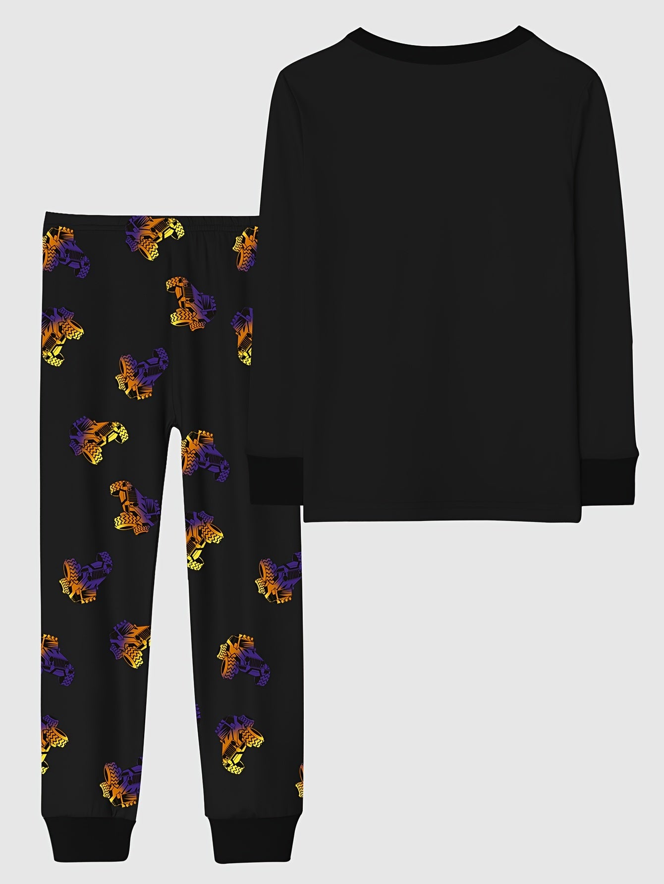 Boy's Cartoon 2pcs Pajama Set Long Sleeve Top & Pants Loungewear