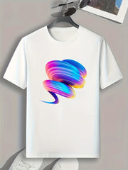 Neon Pattern Print Men's Graphic T shirt Casual Comfy Tee Summer Wear