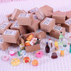Mini Express Box Mini Food and Beverage Set Kitchen Toys 1 12 Doll