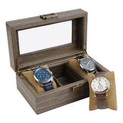 3 Tier Watch Gift Storage Box Hinged Wood Grain Crafts Watch Box