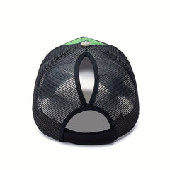 Mesh Ponytail Baseball Cap Adjustable Trucker Hat
