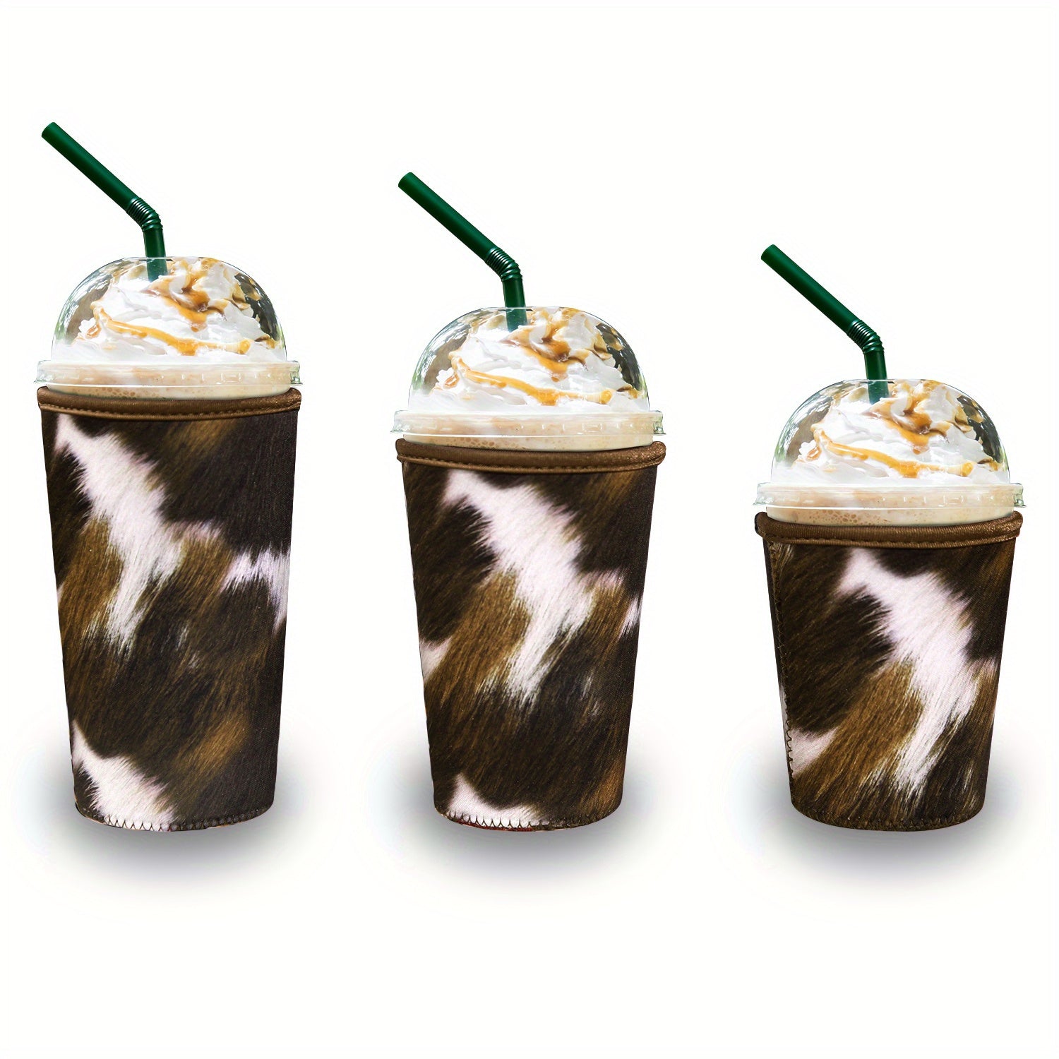 3pcs Neoprene Cup Sleeve w/Handle Reusable Insulator for 16-32oz Cups