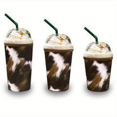 3pcs Neoprene Cup Sleeve w/Handle Reusable Insulator for 16-32oz Cups