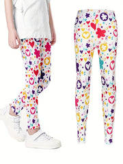 Girls Stretch Soft Leggings Print Pants Kids Clothes