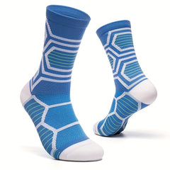 Compression Socks for Outdoor Training, Wear-resistant, Breathable Crew Socks
