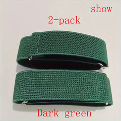 2pcs Adjustable Elastic Armbands for Men & Women Polyester Sleeve Bands 2 Wide