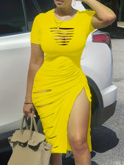 Sexy Bodycon Drawstring Dress for Women