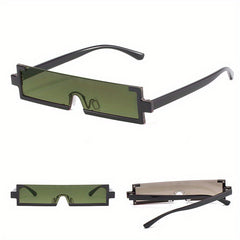 Metal Frameless Rectangular Sunshade Glasses