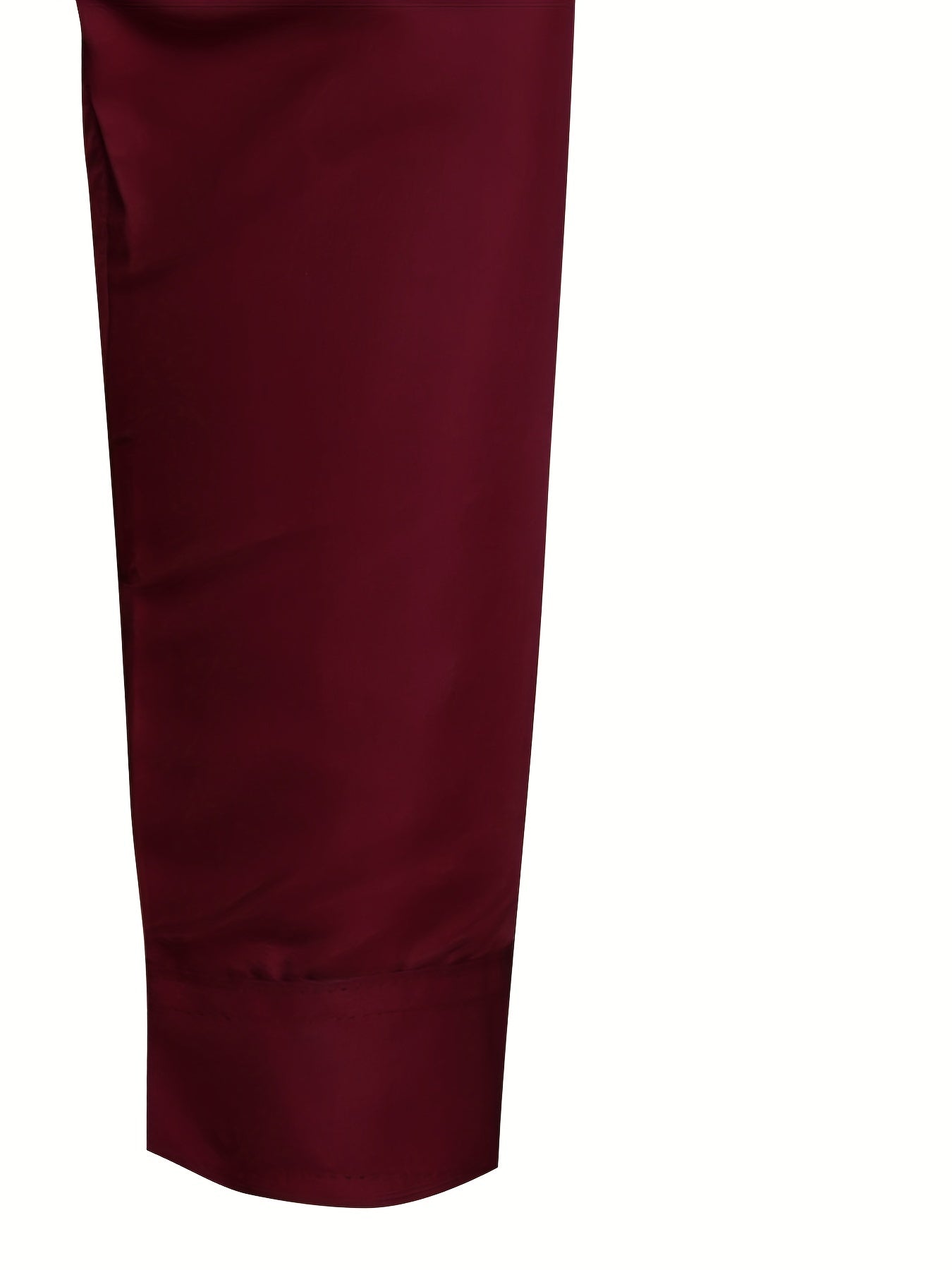Men's Formal Plain Burgundy Button Up Shirt