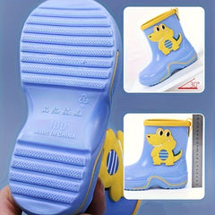Girl's Dino Pattern Rain Boots Non Slip Waterproof Shoes